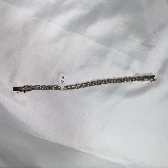 NWT auth PHILLIP GAVRIEL sterling silver double link FLEUR DE LIS bracelet - Picture 6 of 13